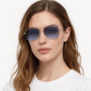 Vogue Gold-Grey Aviator Sunglasses